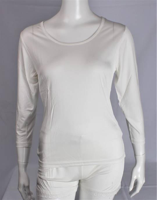 Pure silk  long sleeve camisole top nat Code:AL/SILK/1/NAT